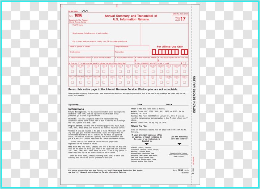Internal Revenue Service Form 1099