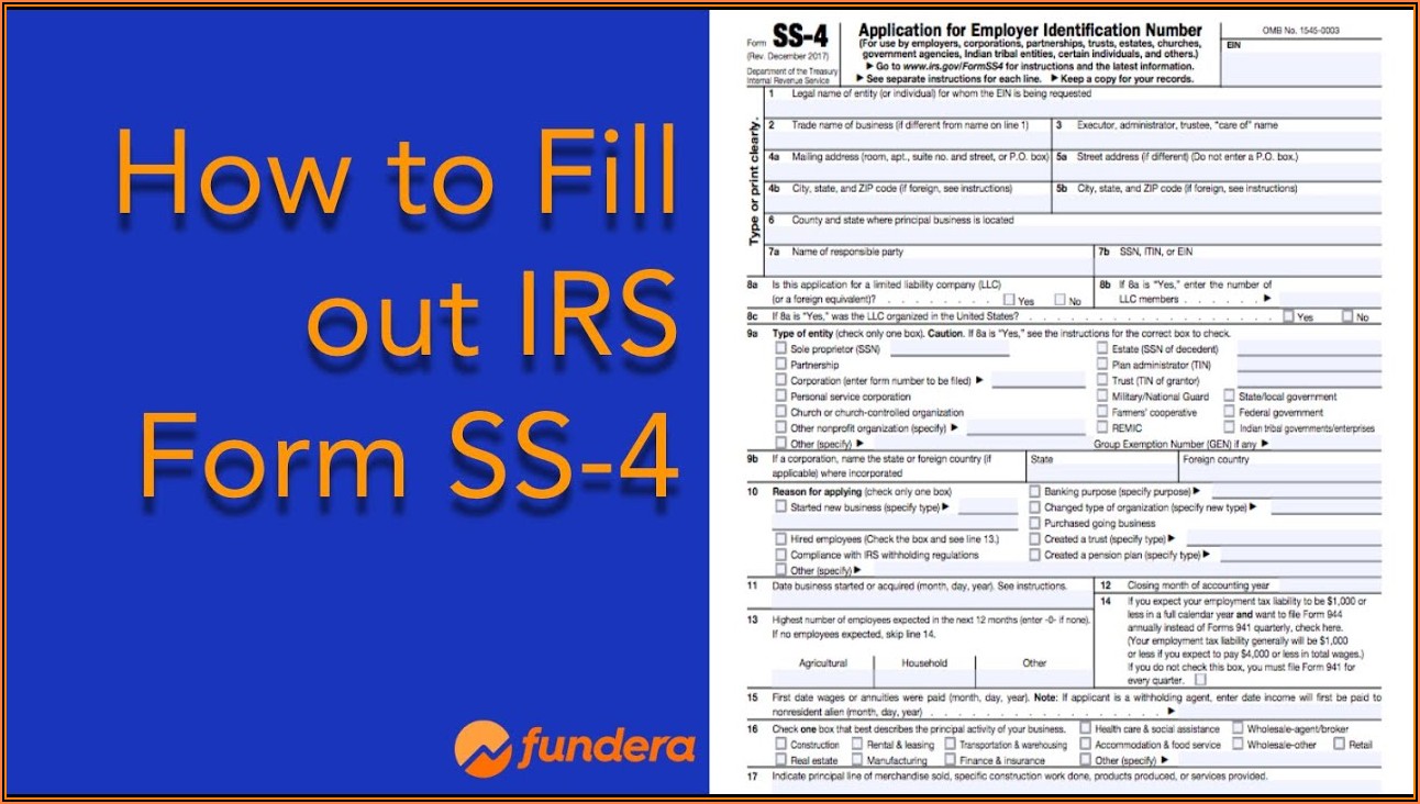 Irs Form Ss 4 Fax Number