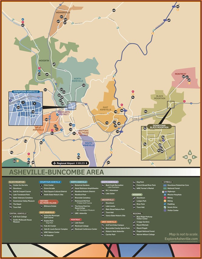 Map Of Asheville Nc Hotels