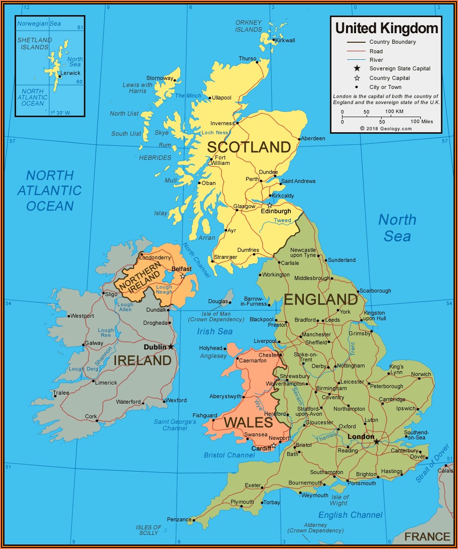 Map Of British Isles With Capital Cities