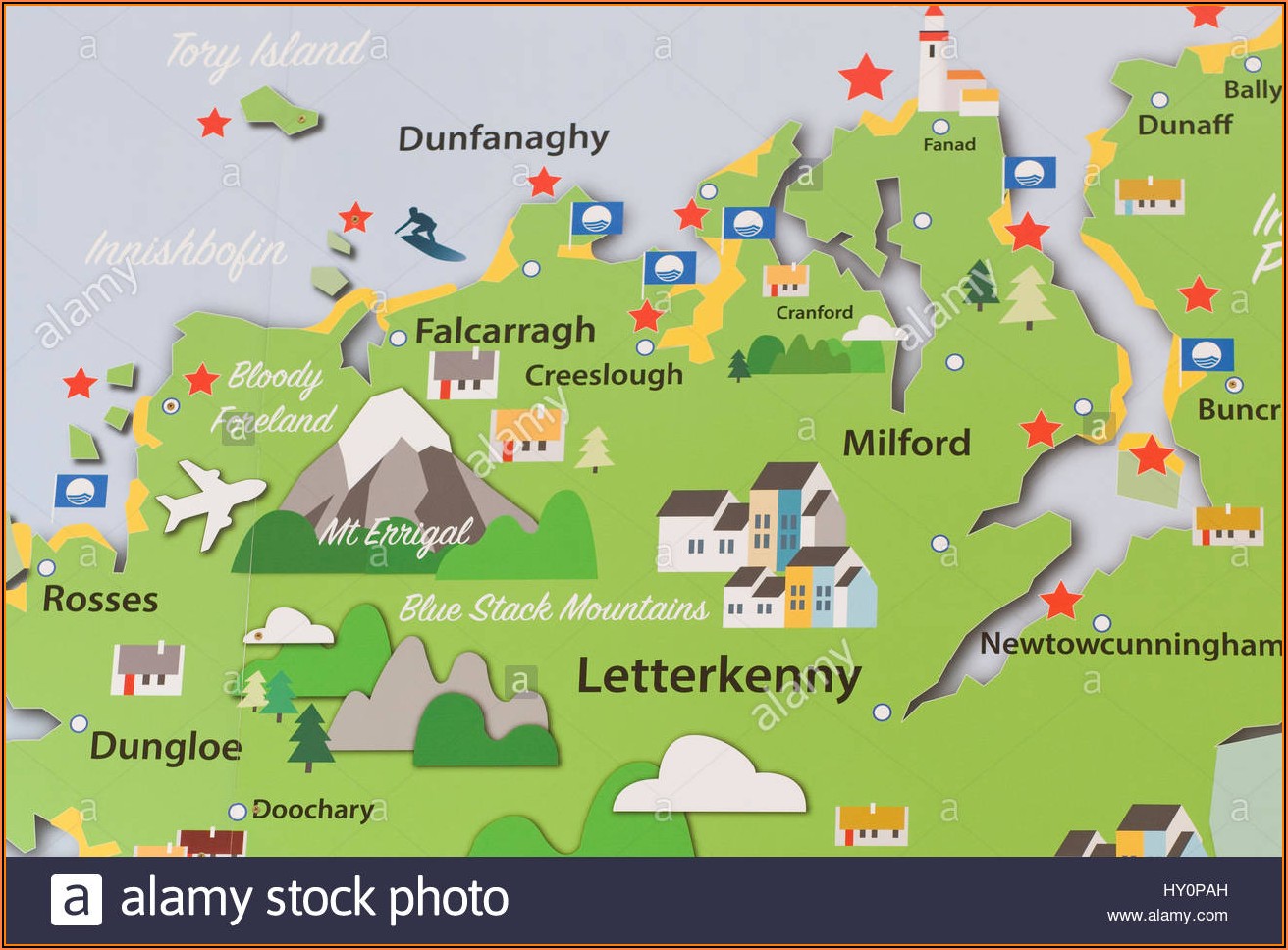 Map Of Donegal Ireland