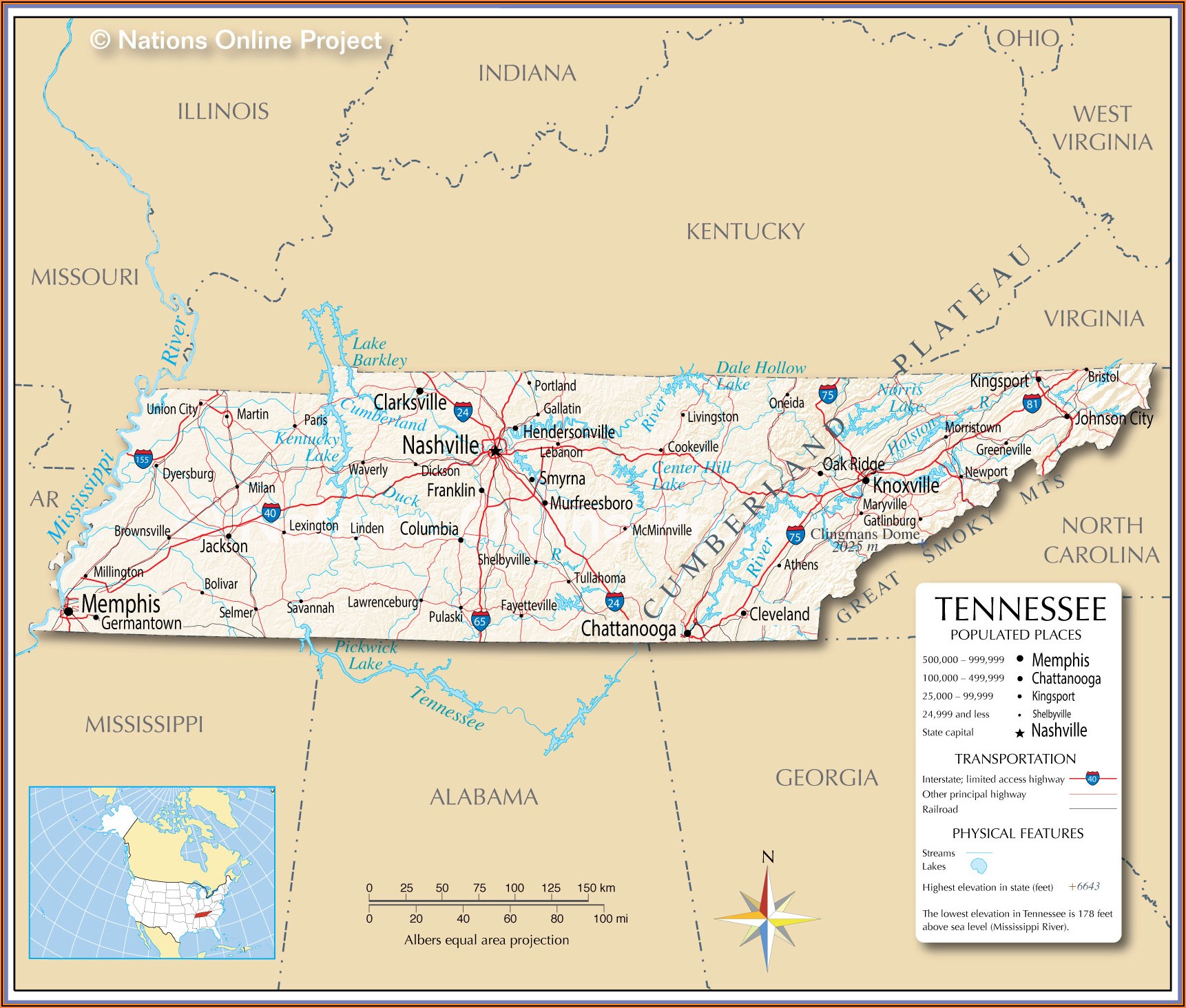 Map Of Memphis Tennessee And Mississippi