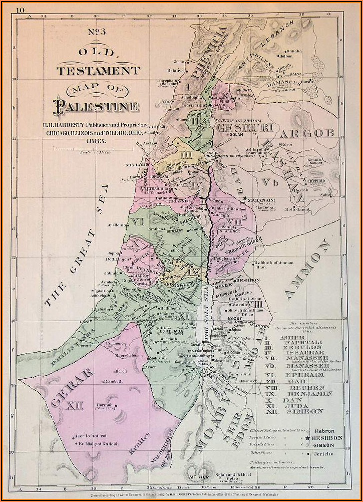Map Of Palestine During Old Testament