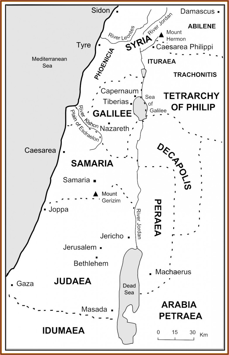 Map Of Palestine Old Testament Time