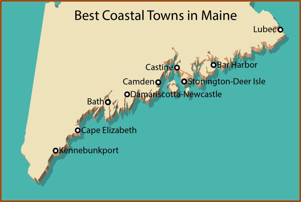 Map Of Portland Maine Coastline