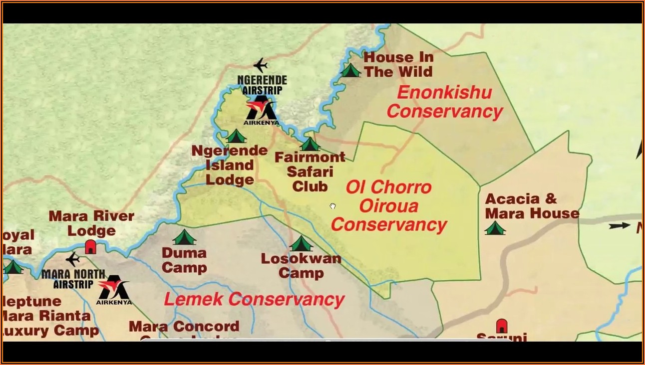 Masai Mara Lodges Map