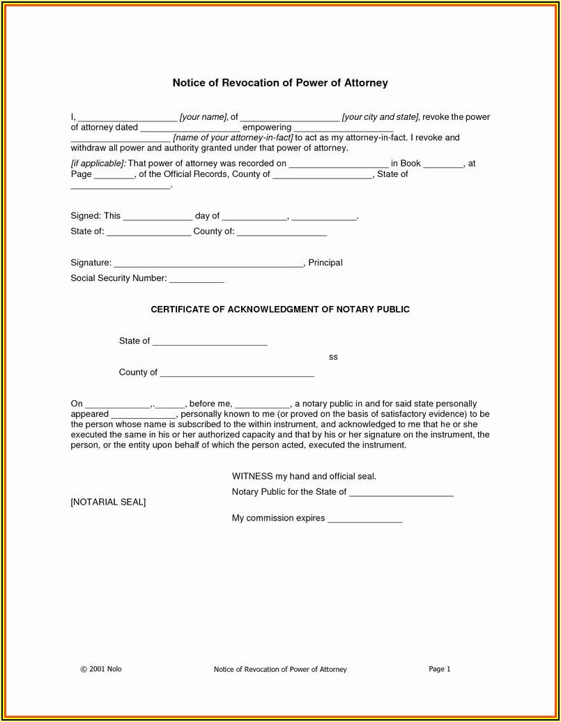 Nys Durable Power Of Attorney Form 2017 Free