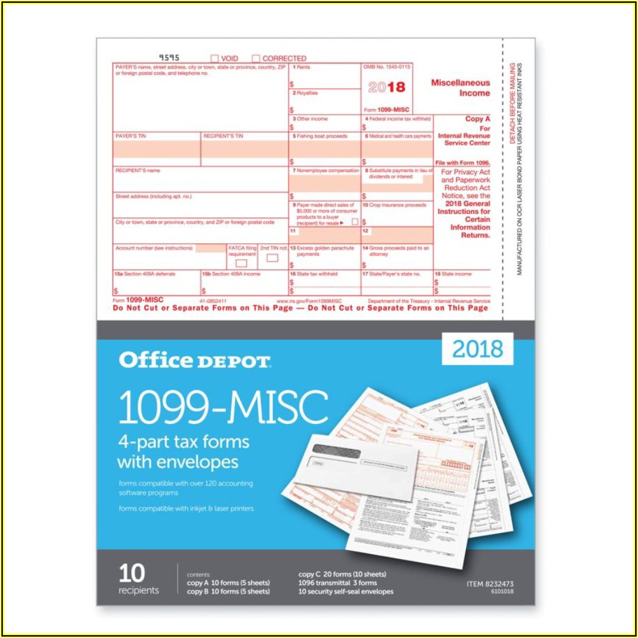 Office Depot 1099 Forms Compatible Quickbooks