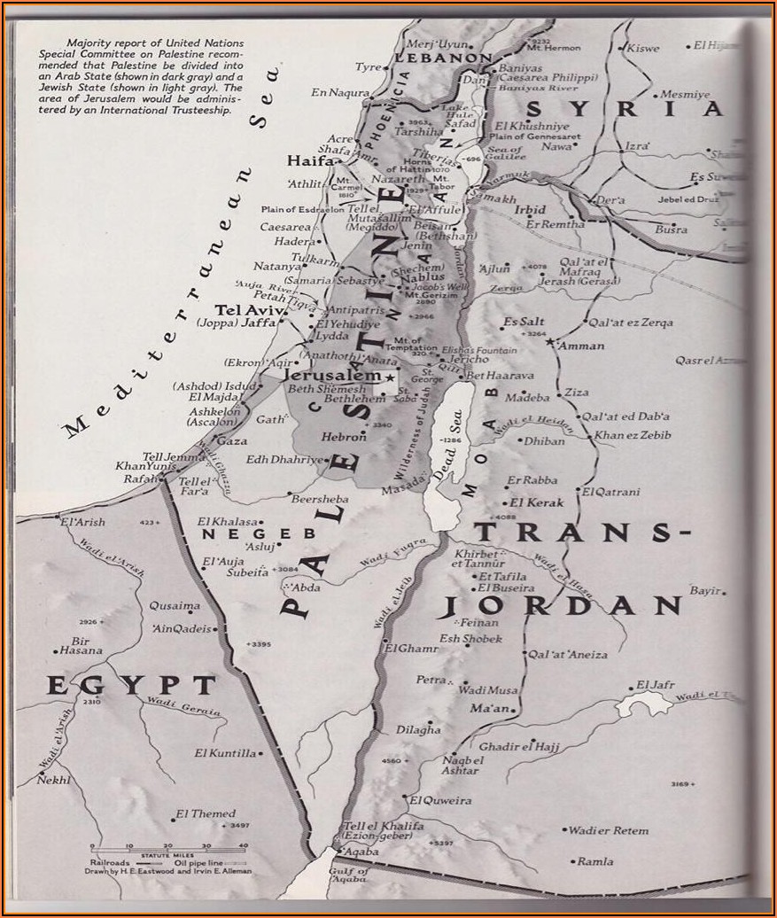 Old And New Map Of Palestine