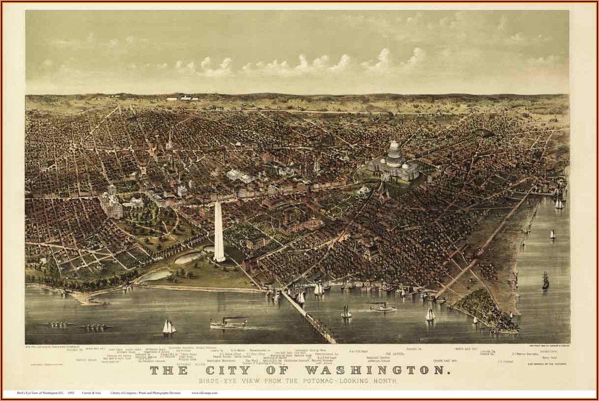 Old Maps Of Washington Dc For Sale