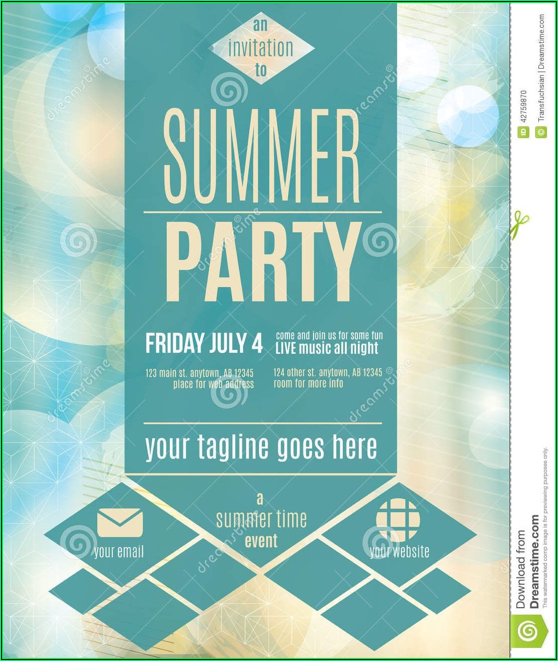 Party Invitation Flyer Template Free