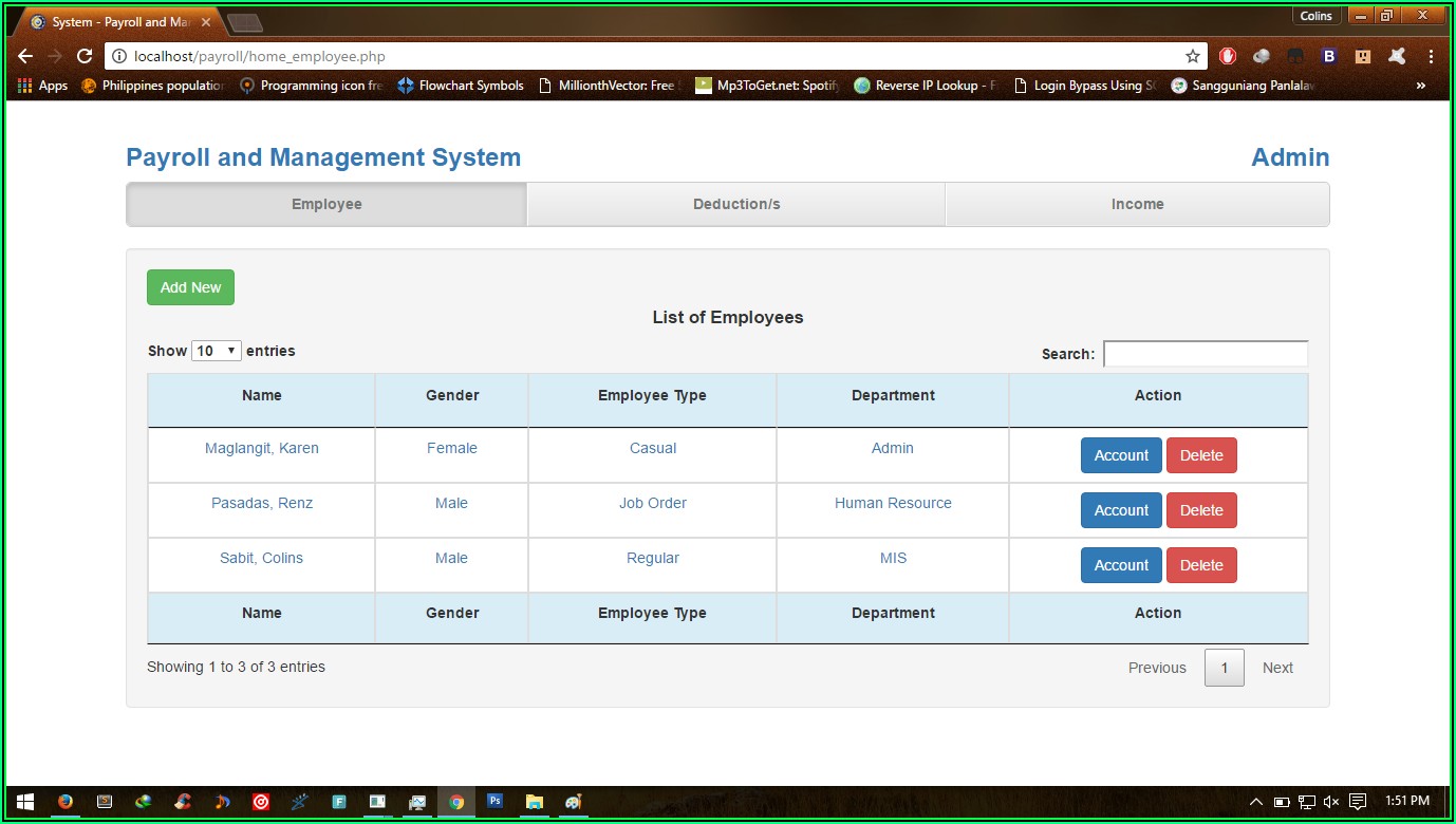 Payroll Management System Website Template Free Download