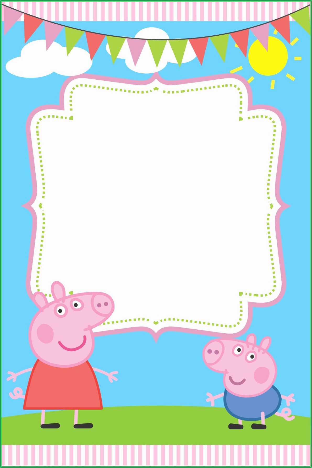 Peppa Pig Birthday Invitations Template