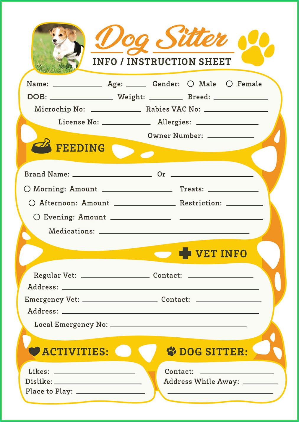 Pet Sitter Template Free