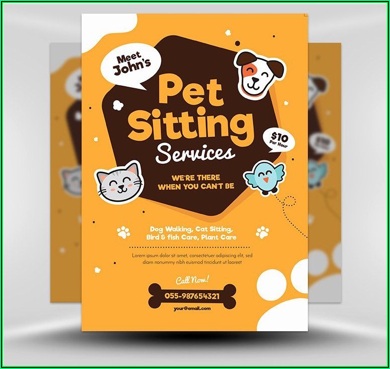 Pet Sitting Brochure Template Free