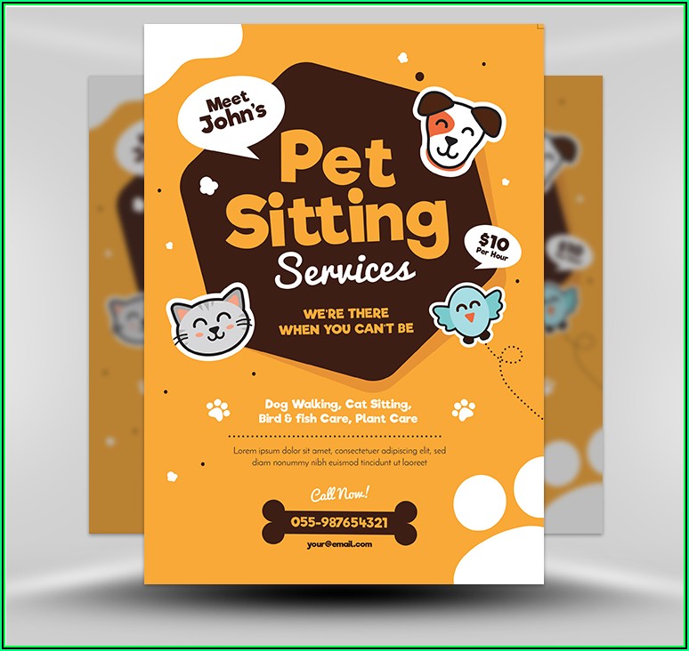 Pet Sitting Flyer Templates Free