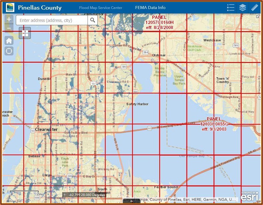 Pinellas County Flood Insurance Rate Map