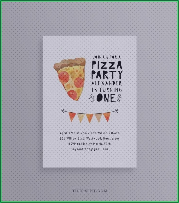 Pizza Making Birthday Party Invitation Template