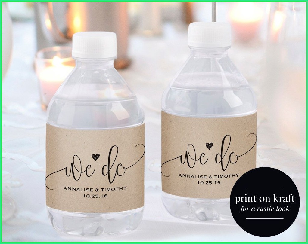 Printable Wedding Water Bottle Labels Free Templates