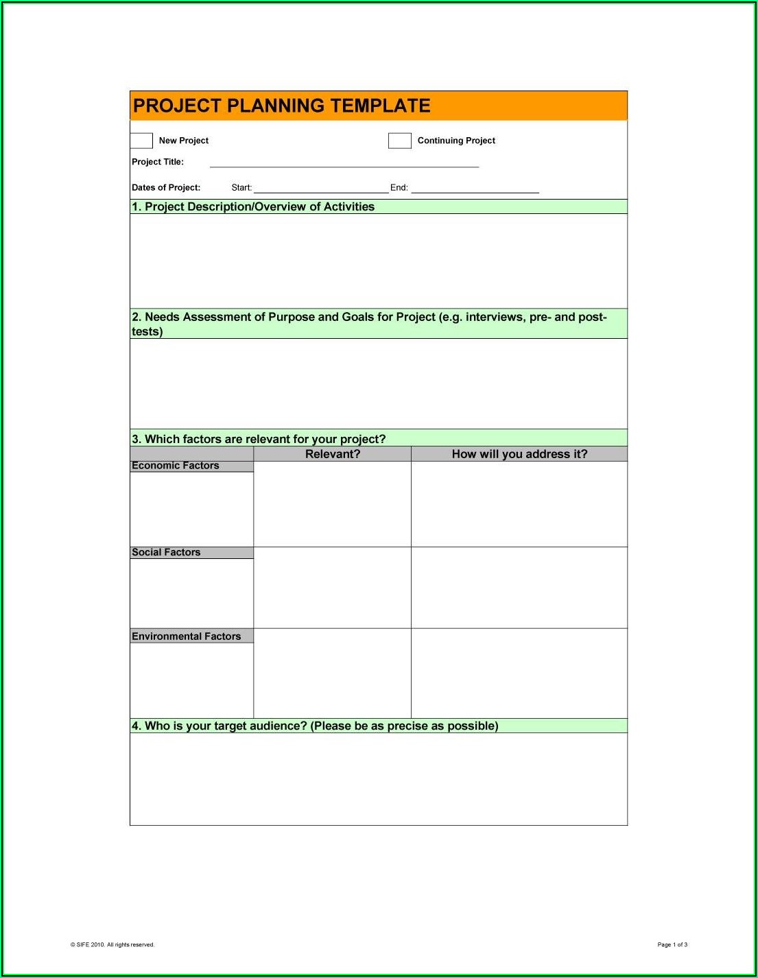 Project Plan Template Excel Free Download