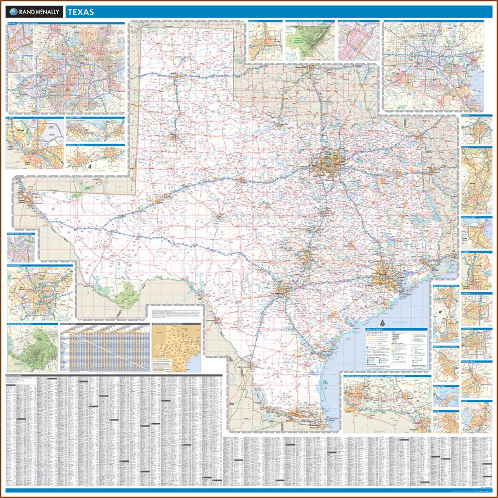 Rand Mcnally Texas State Map