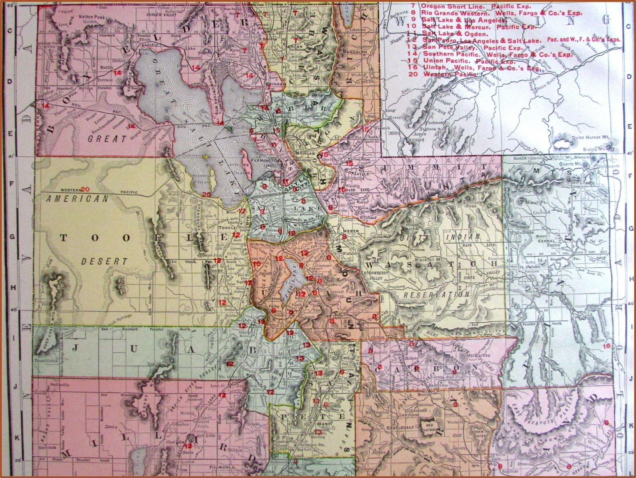 Rand Mcnally Utah State Map