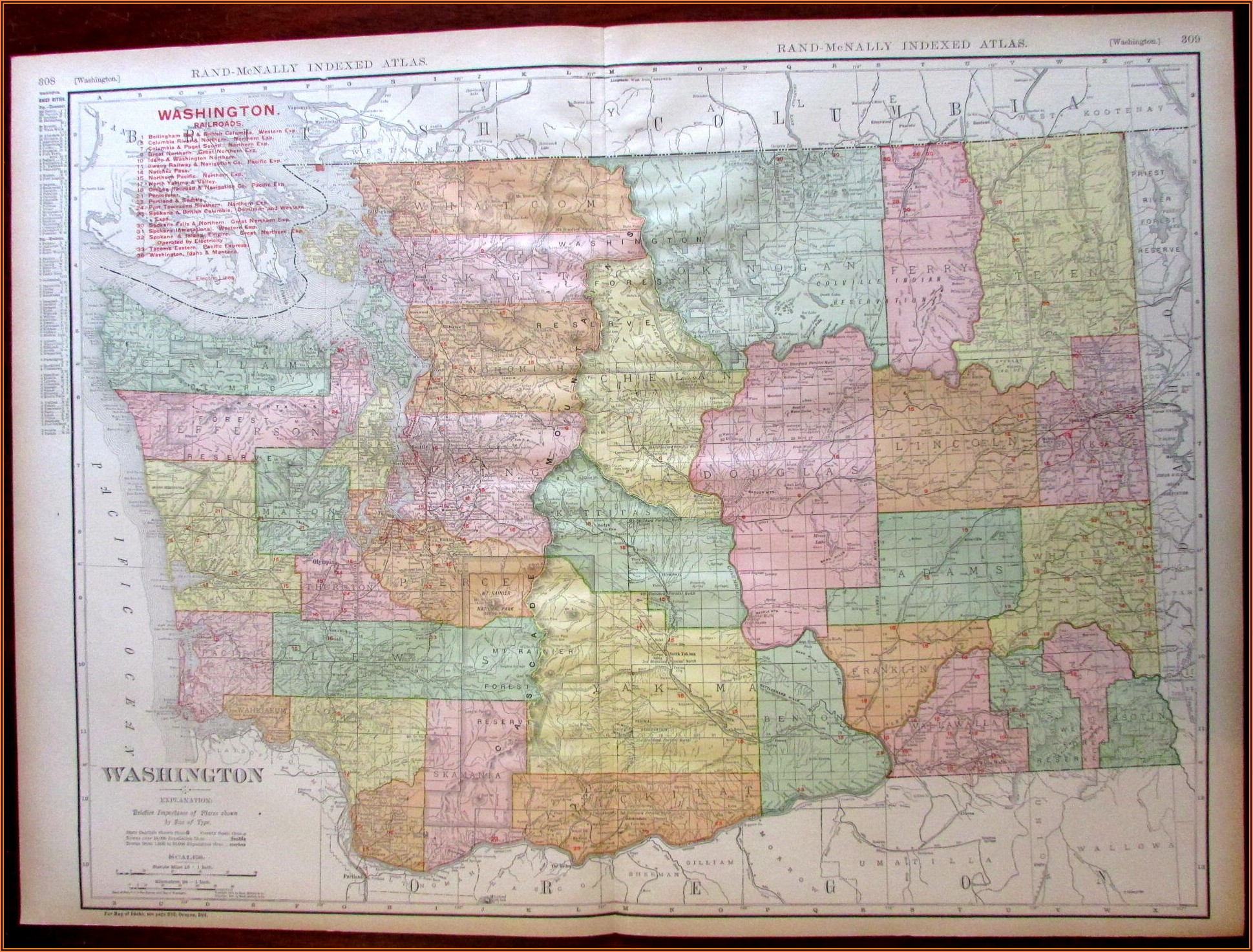 Rand Mcnally Washington State Map
