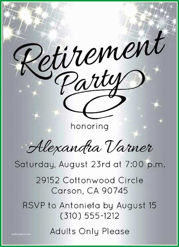Retirement Party Invitation Template Free Download