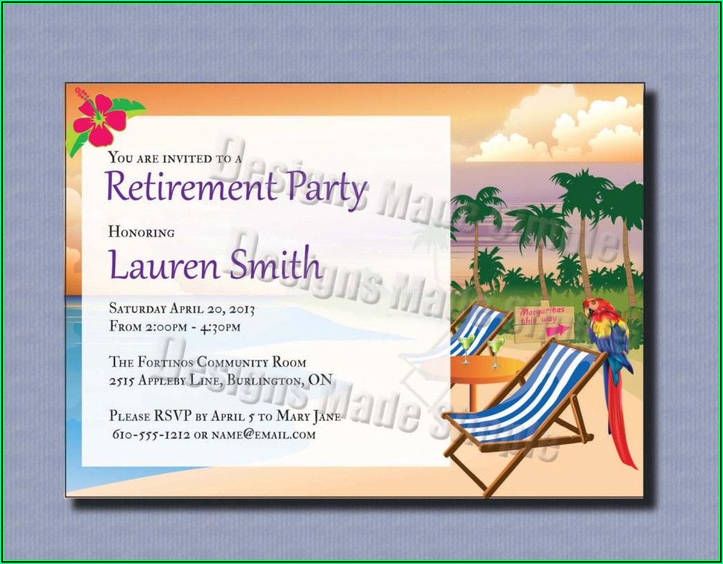 Retirement Party Template Free Word