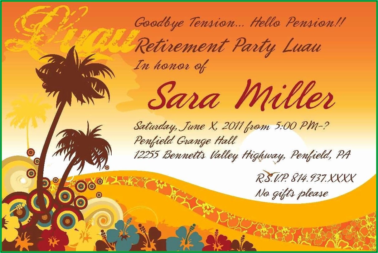 Retirement Party Template Microsoft Word