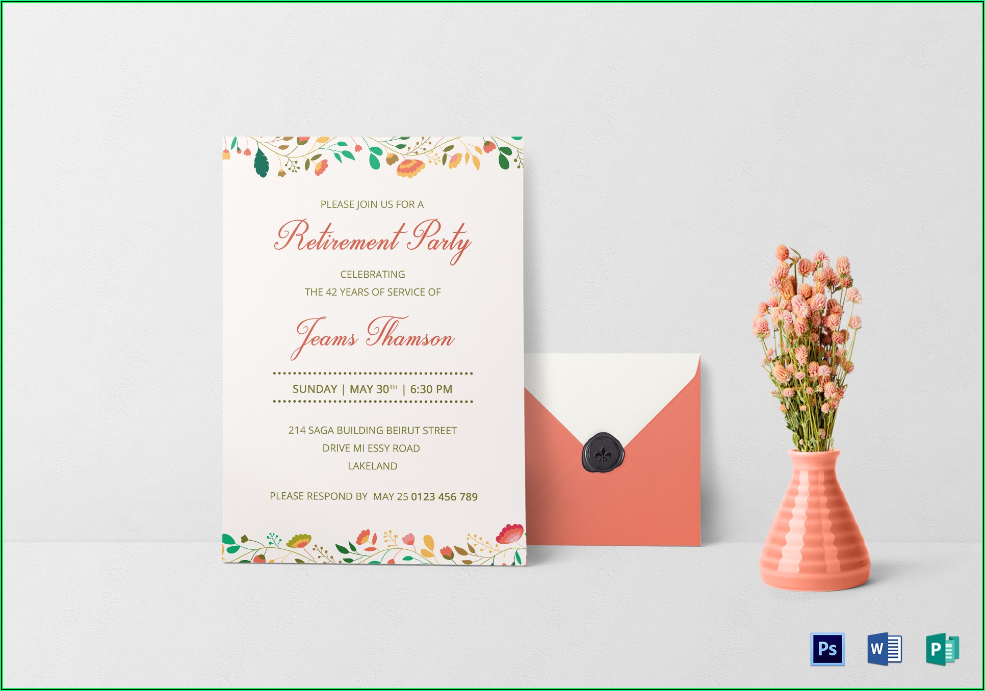 Retirement Party Template Publisher
