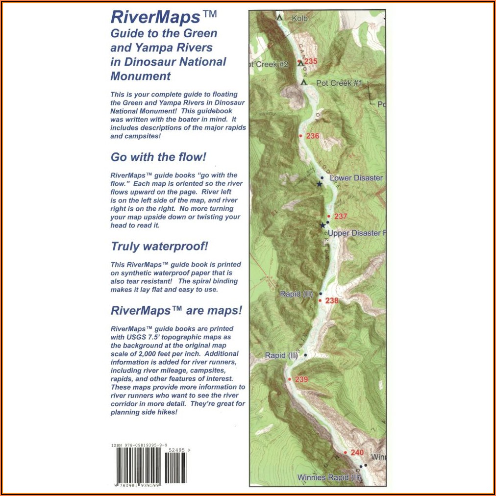 River Maps Colorado River In The Grand Canyon 7th Ed. Guide Book