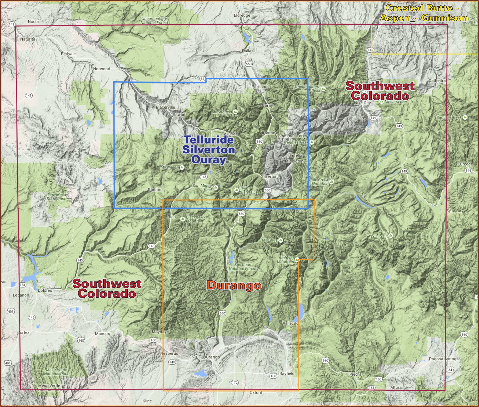 Topo Map Of Colorado Springs