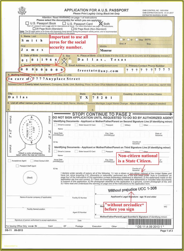 Us Passport Form Ds 11 Online