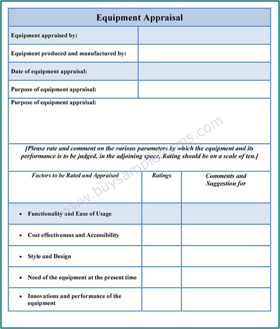 Used Car Appraisal Form Free Download