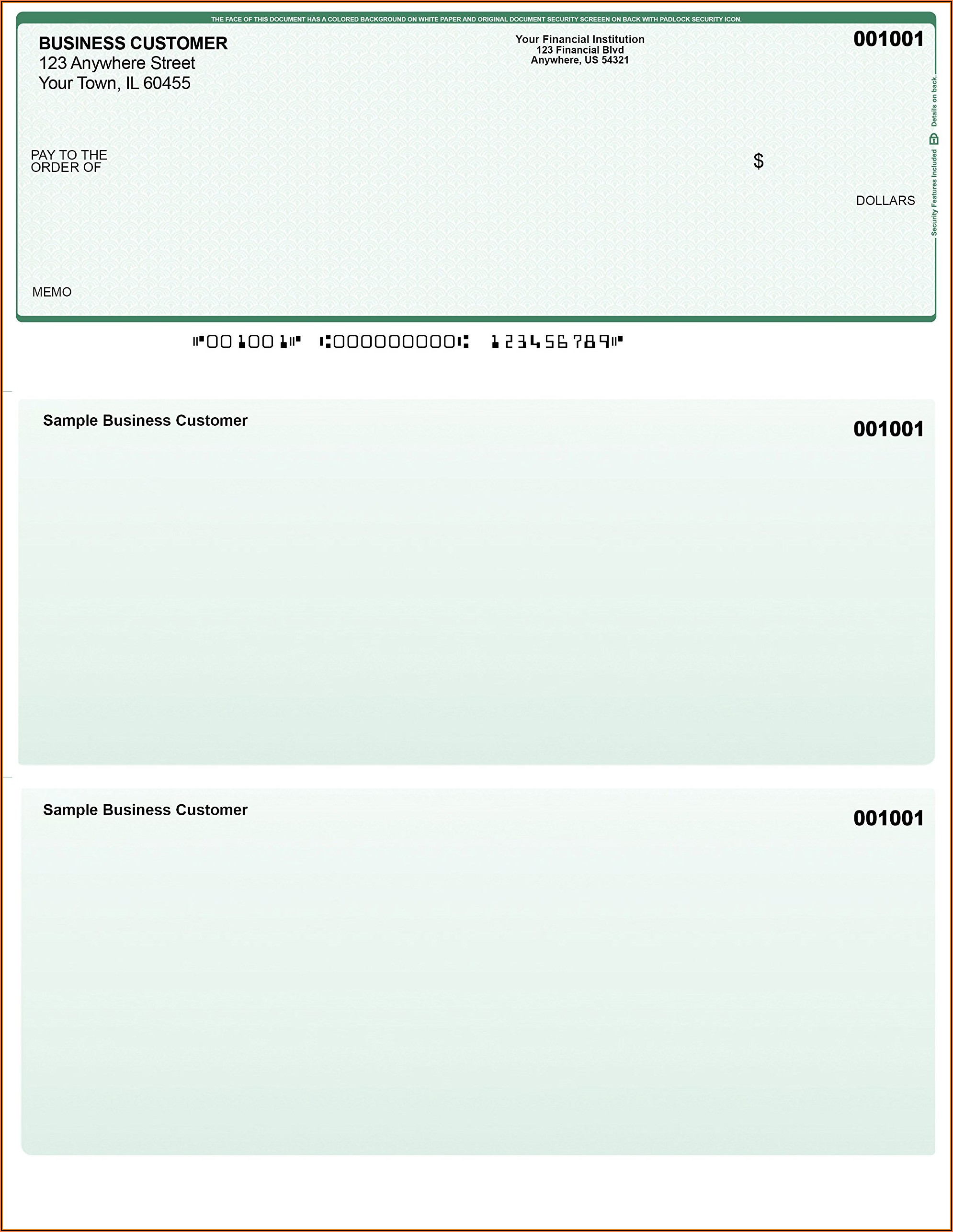 Versacheck Paper Form 1000