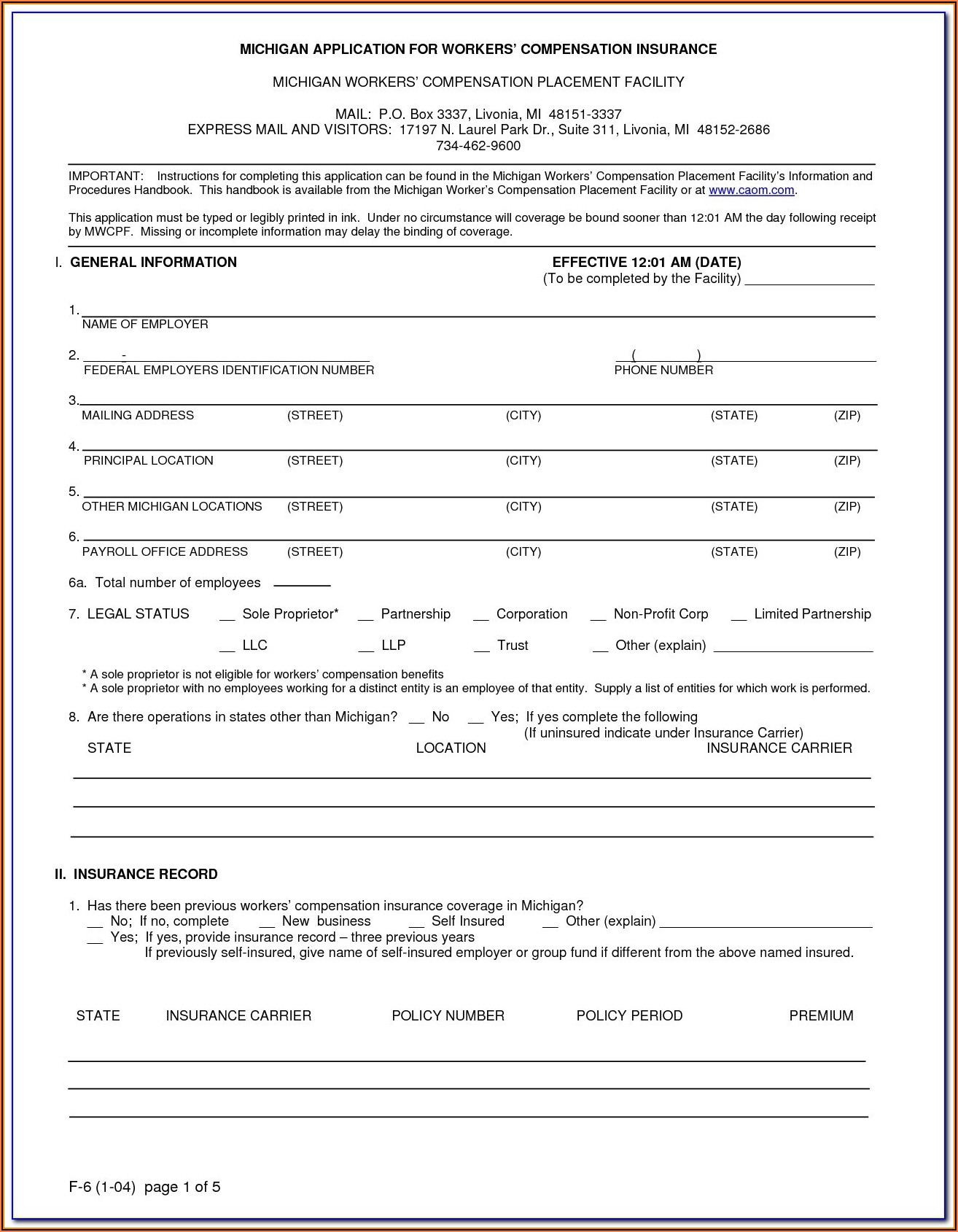 Workers Compensation Form Ce 200
