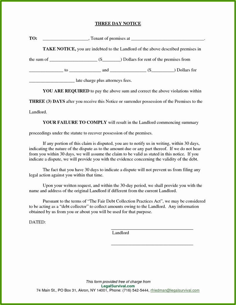 3 Day Eviction Notice Ohio Form
