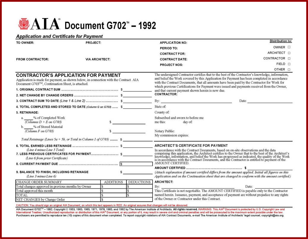 Aia G702 G703 Form