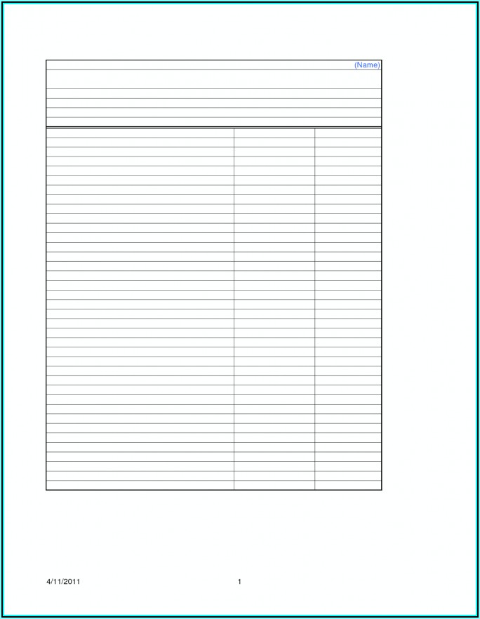 Blank Income Statement Form