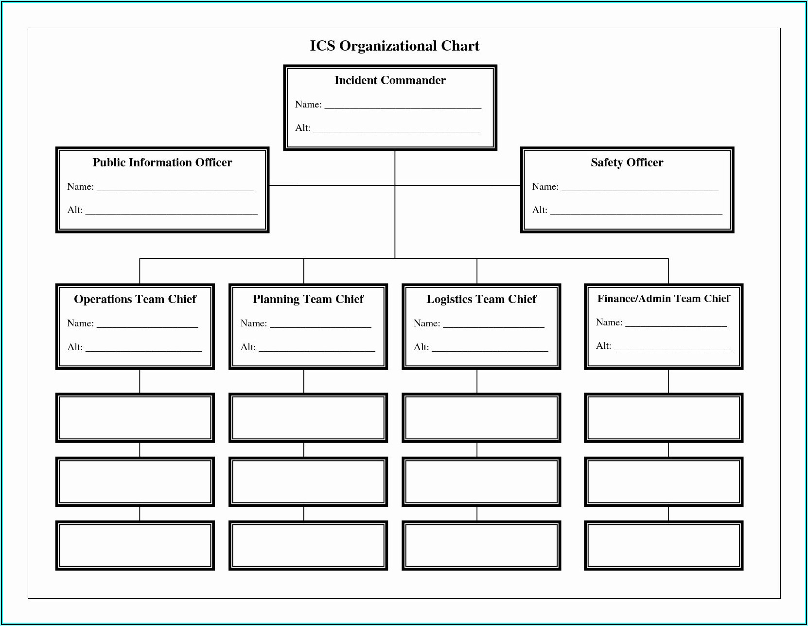 Blank Org Chart Template Word