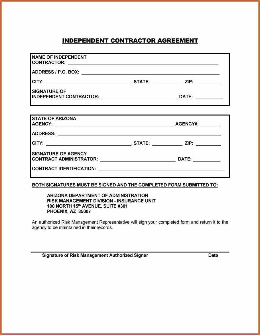 Contractor Contract Template Free