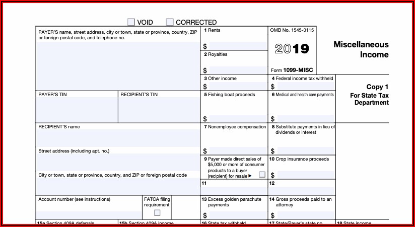 Federal Tax Return Form 1099 Sa