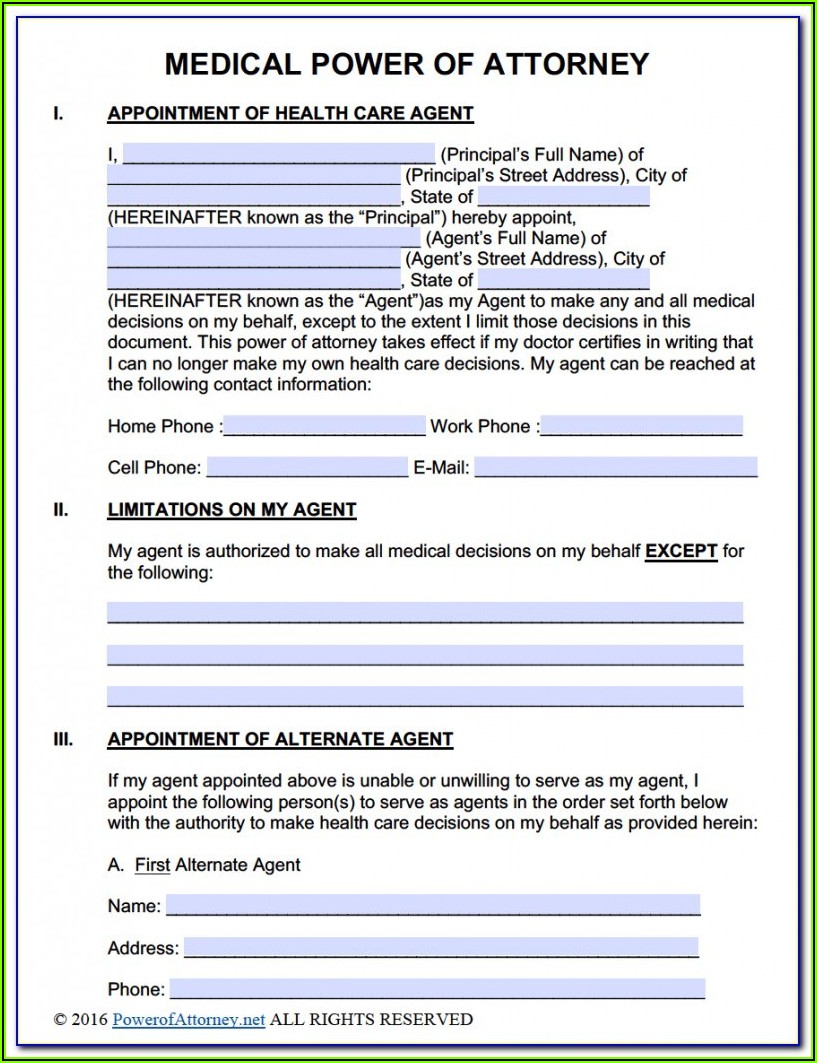 Fillable Power Of Attorney Form Ontario