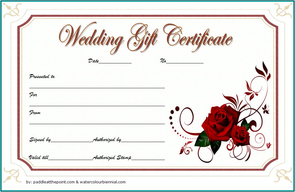 Floral Gift Certificate Template