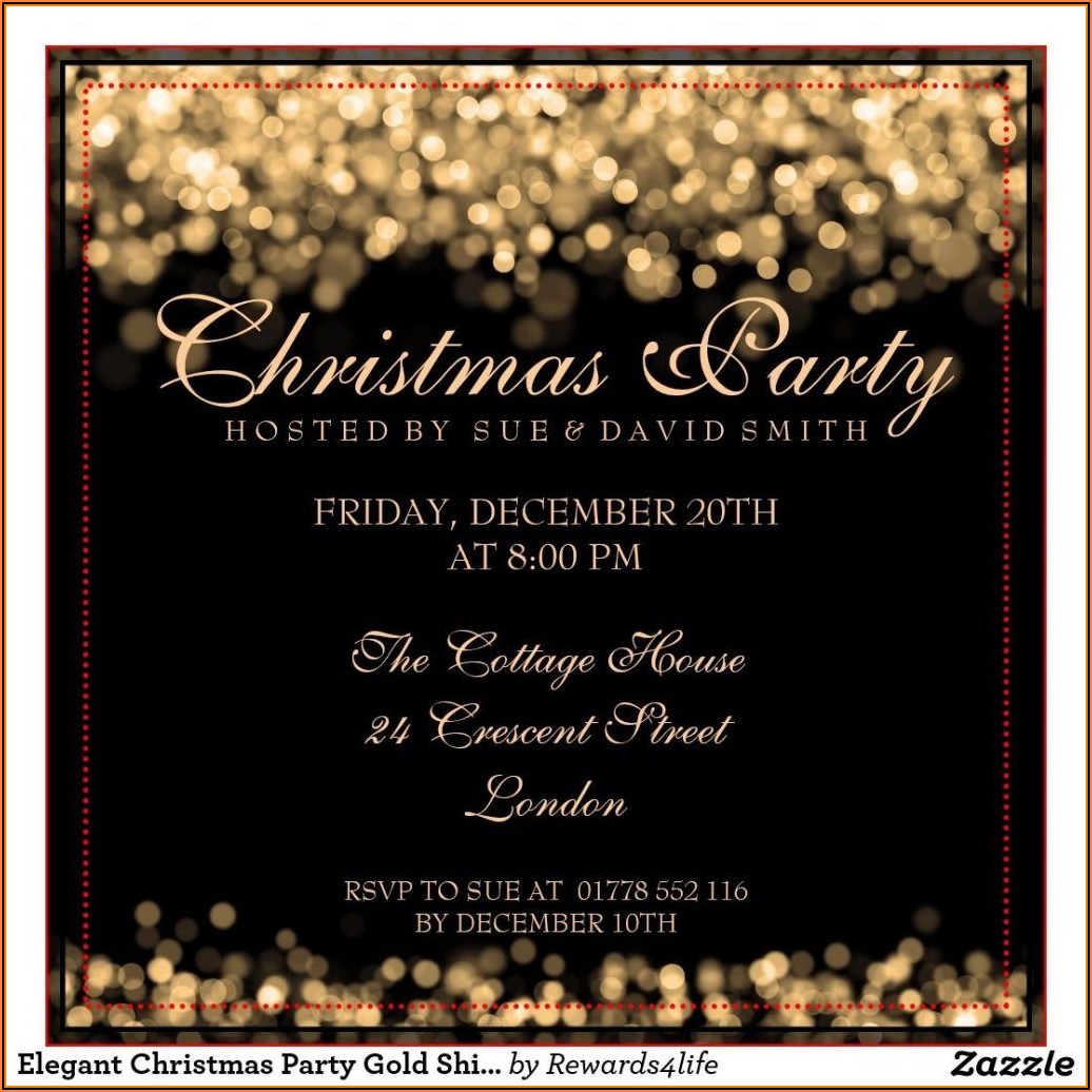 Formal Christmas Party Invitation Templates