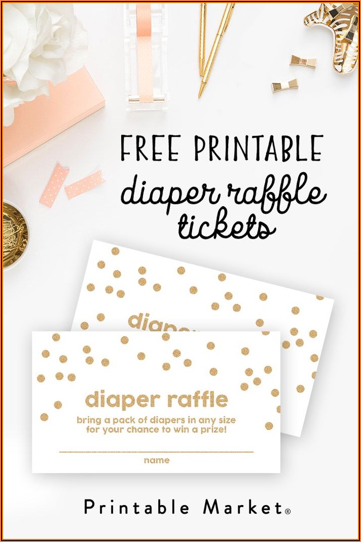 Free Editable Diaper Raffle Ticket Template