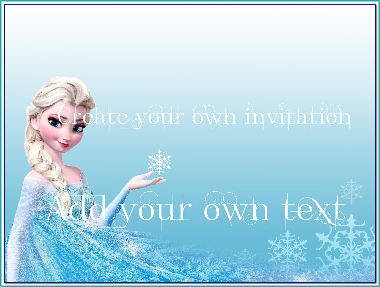 Free Editable Frozen Invitation Templates