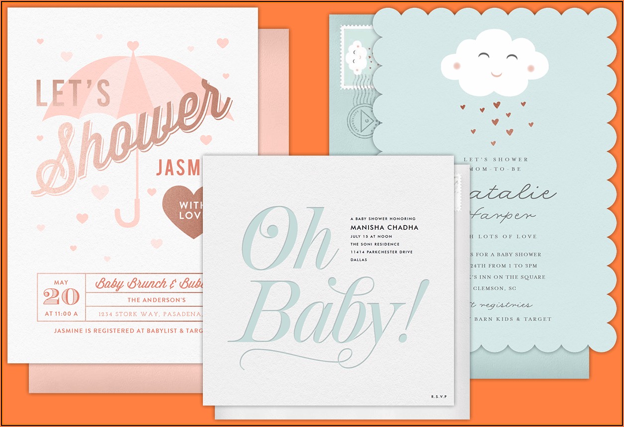 Free Electronic Baby Shower Invitation Templates