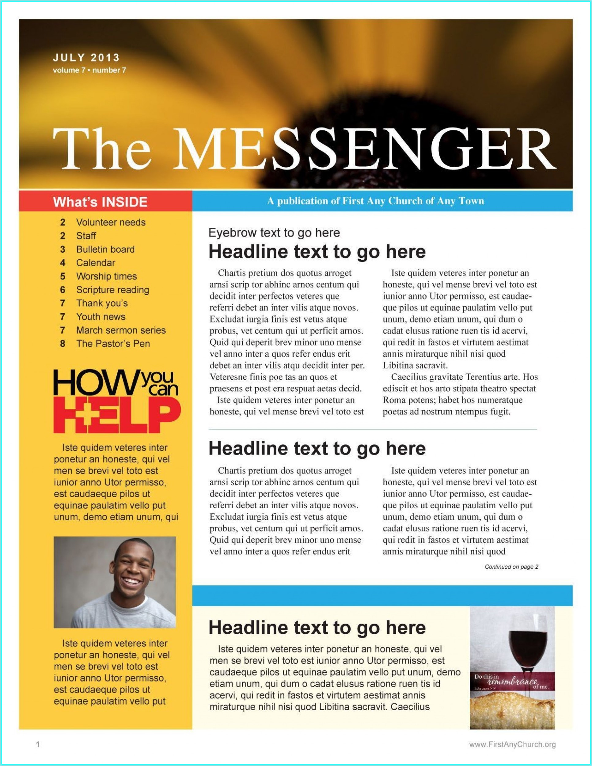 Free Newsletter Templates For Publisher 2013